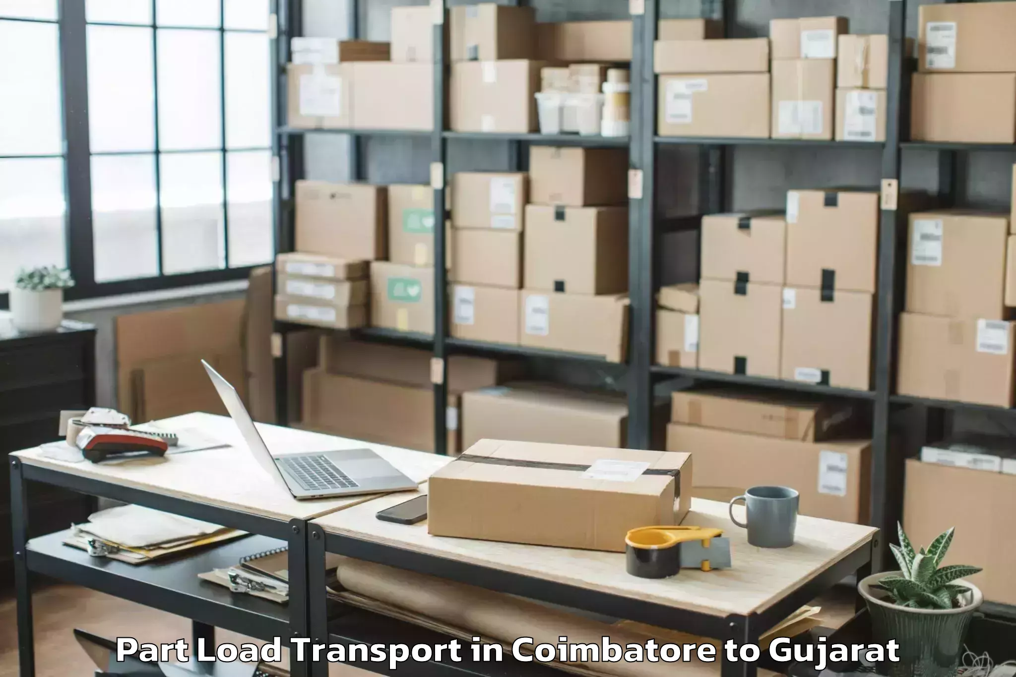 Get Coimbatore to Kanodar Part Load Transport